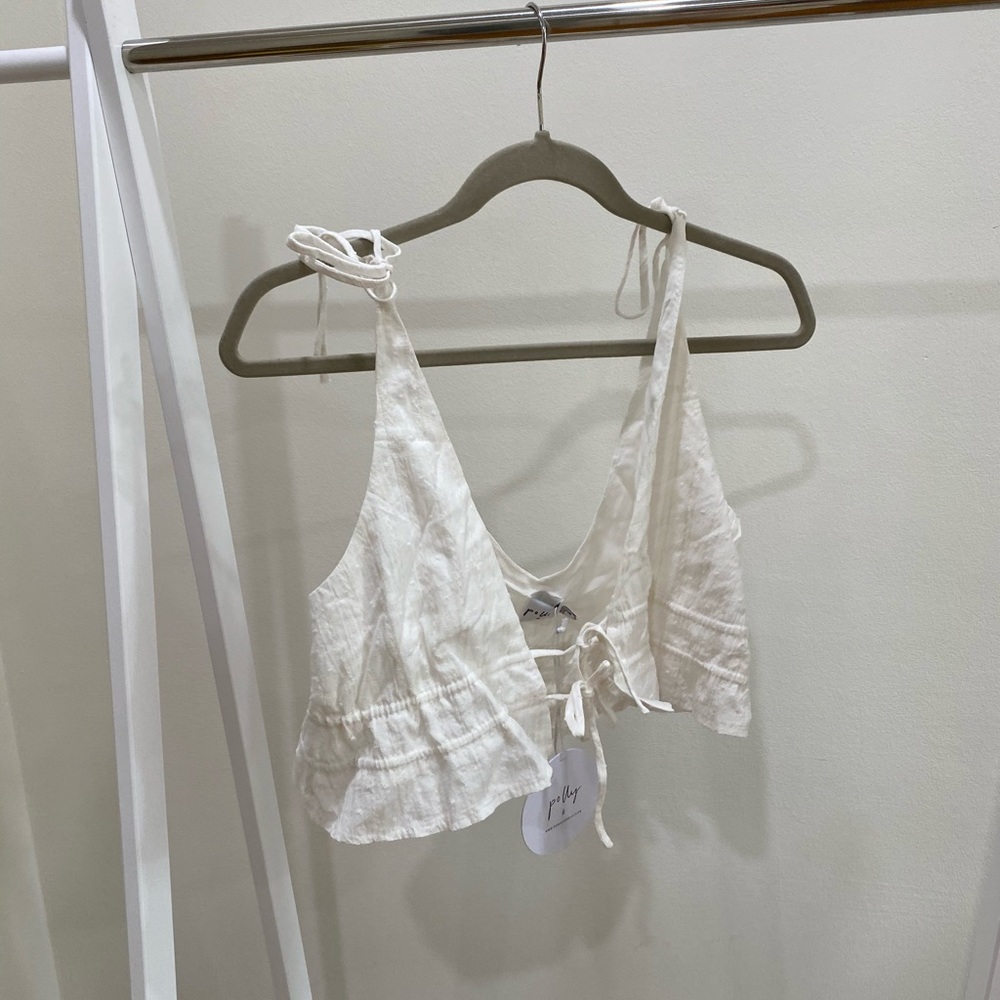 White crop top